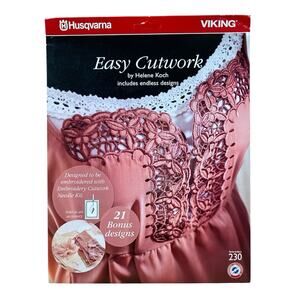 HUSQVARNA VIKING #230- Easy Cutwork Booklet & CD, 920-269-096